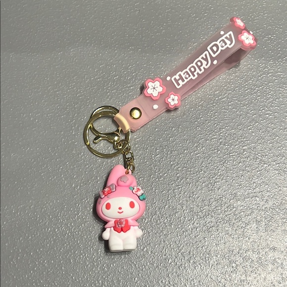 Hello Kitty Sanrio Keychain Cute Cinnamoroll Kuromi Keyring My Melody Keychains - Picture 1 of 9